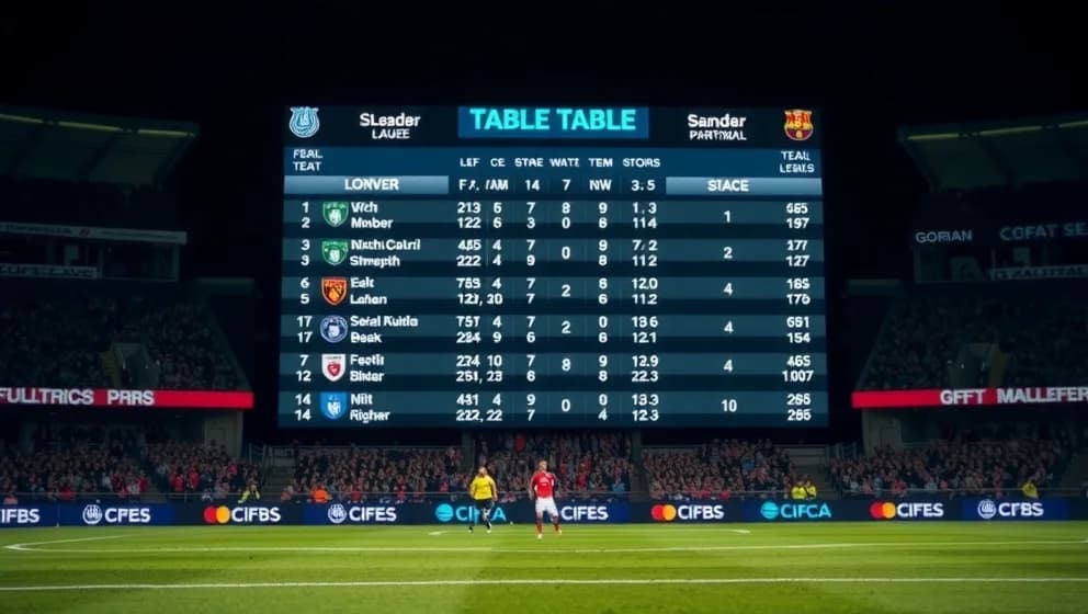 Poängställningen i argentinska ligan idag