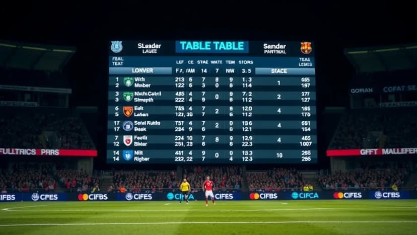 Poängställningen i argentinska ligan idag